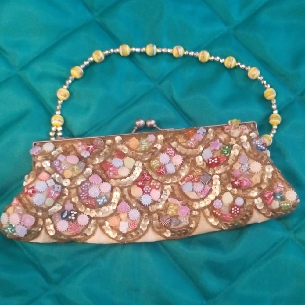 Beaded Clutch Handbag